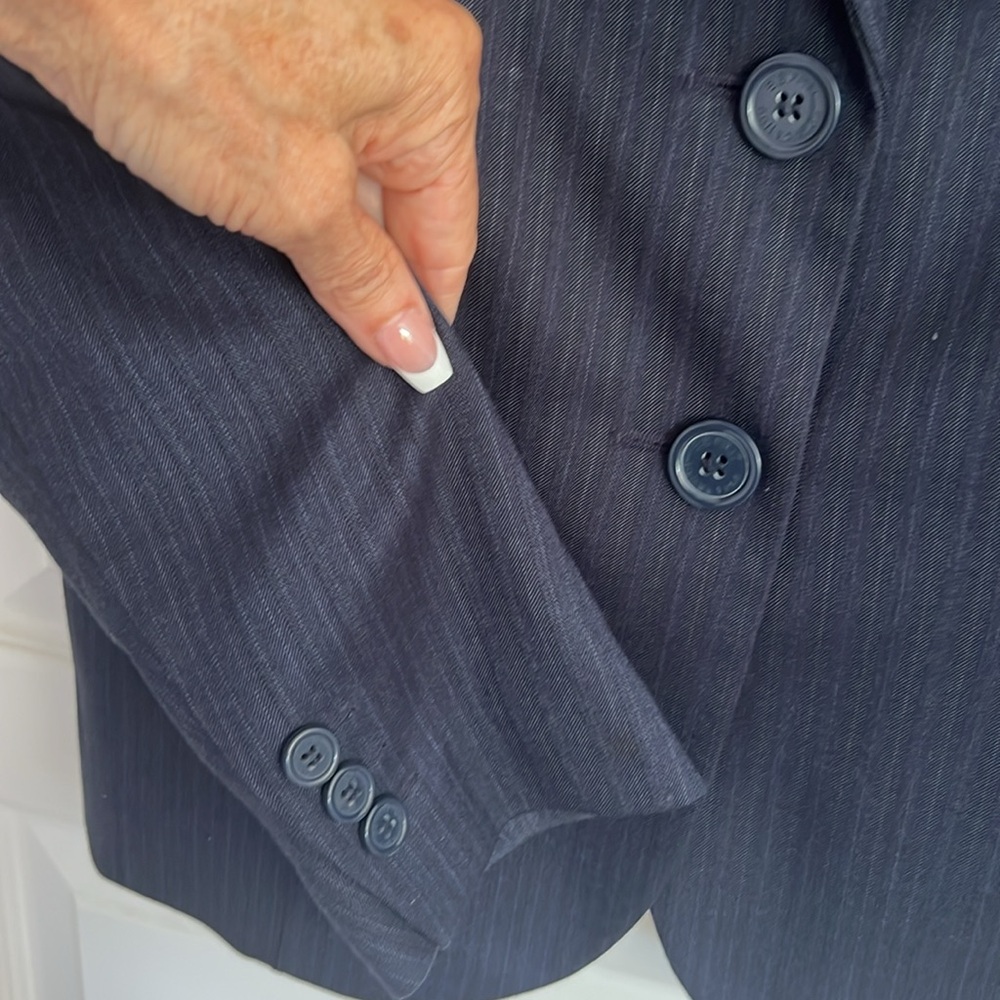 Esprit Navy Blazer Classic Tailored Suit Jacket - Picture 5 of 7